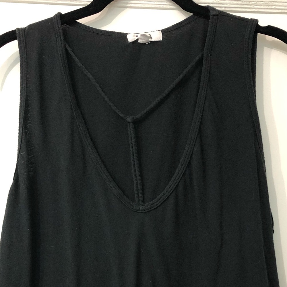 LNA black y-strap crop tee - S